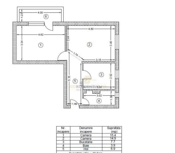 Vacaresti Pridvorului apartament 2 camere